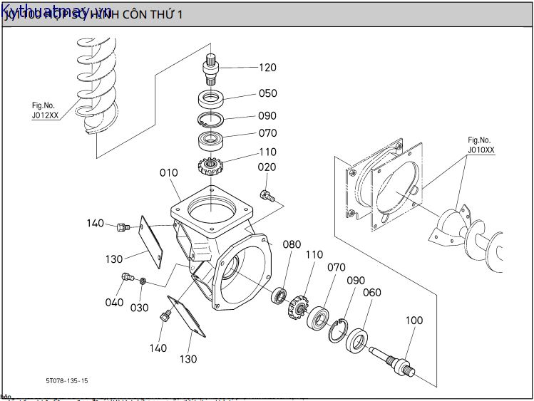 Hộp số hình côn thứ 1